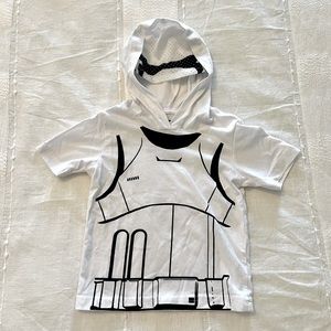 Toddler Stormtrooper costume tee with hood. Size 3T.